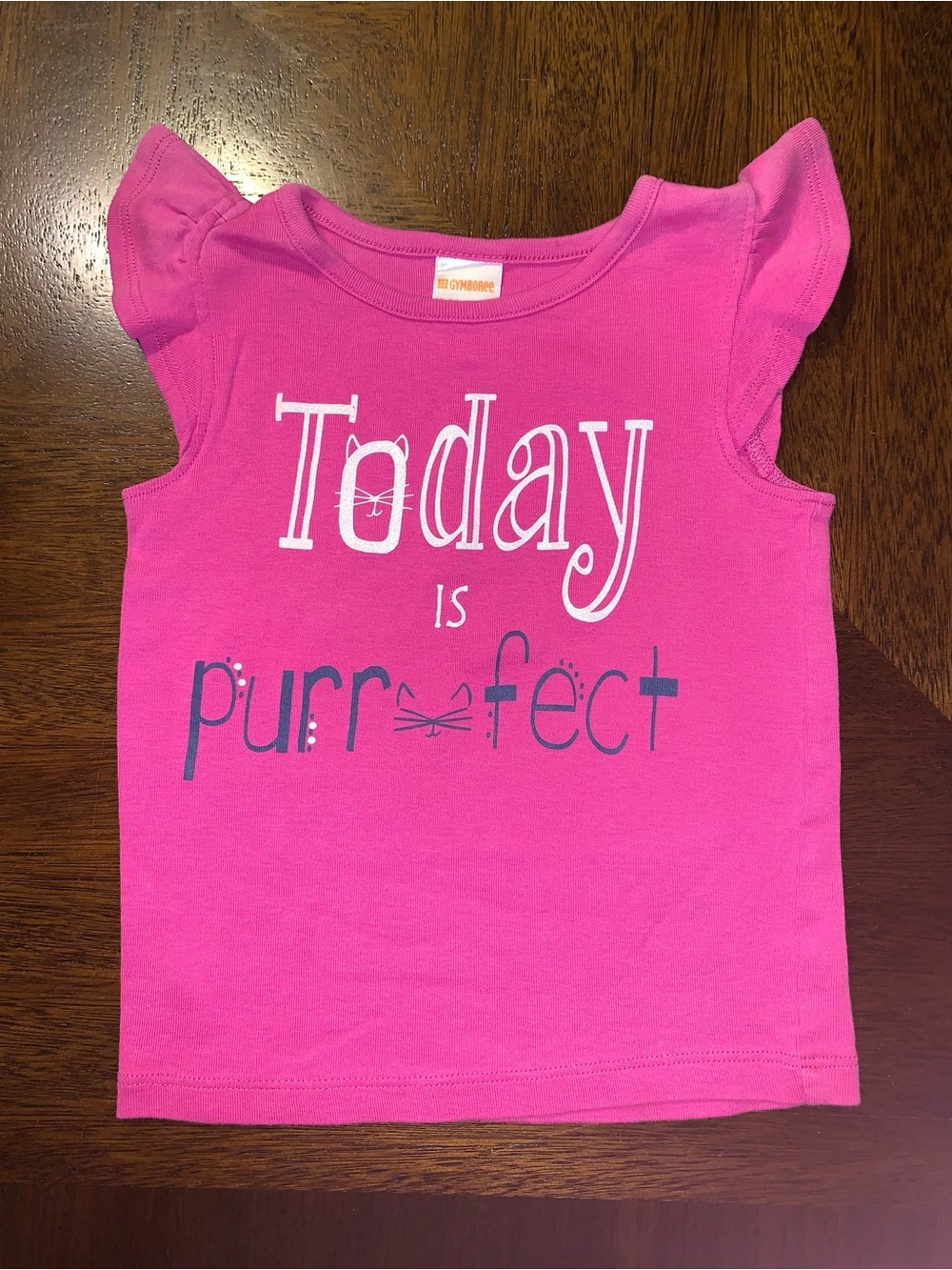 Gymboree Bright Pink 'Today is Purr-fect' Short Sleeve Tee